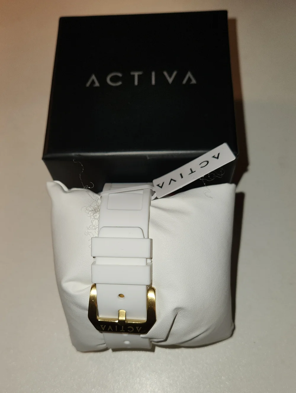Activa White and Gold Chronograph Watch NWT